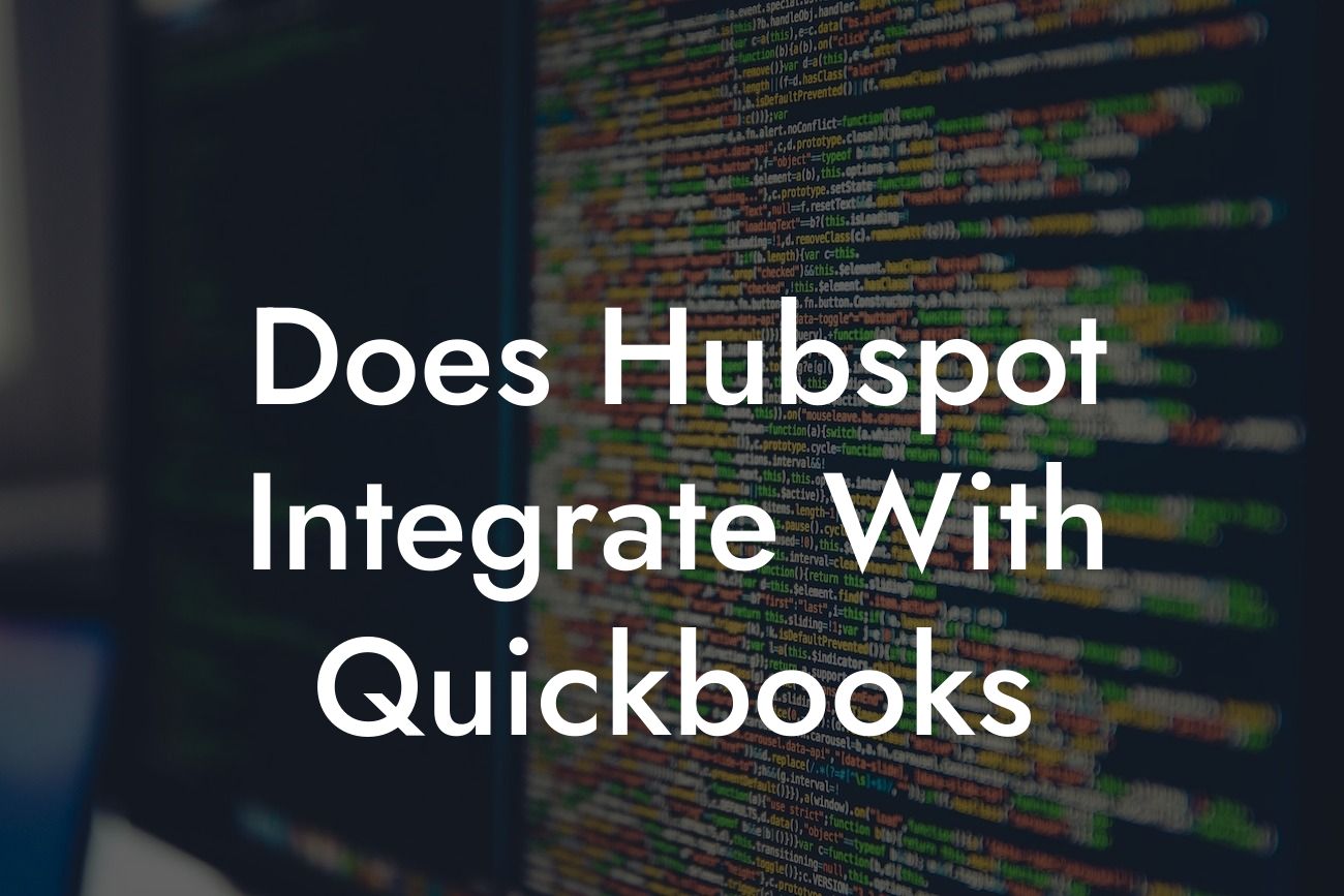 Does Hubspot Integrate With Quickbooks