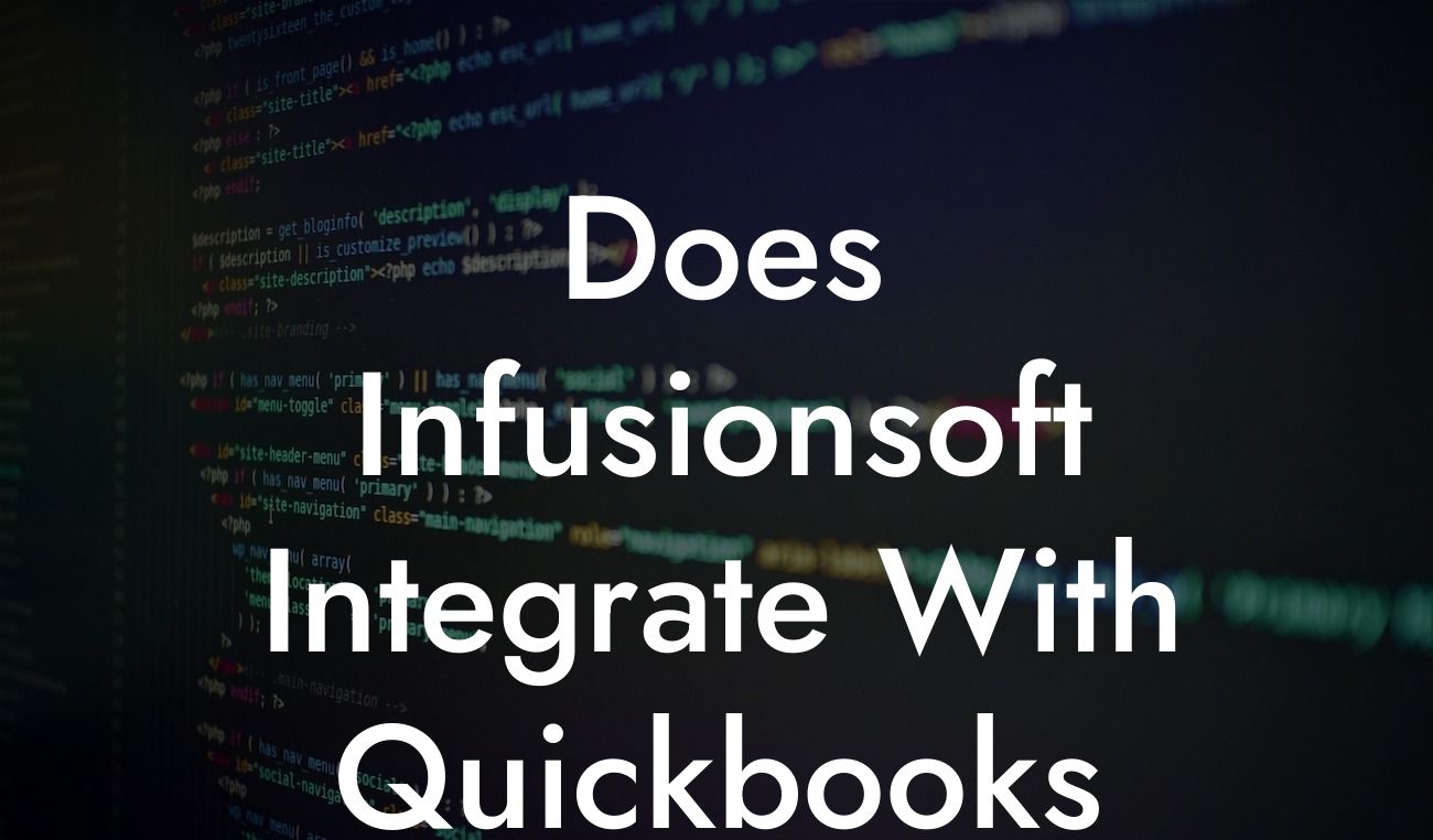 Does Infusionsoft Integrate With Quickbooks