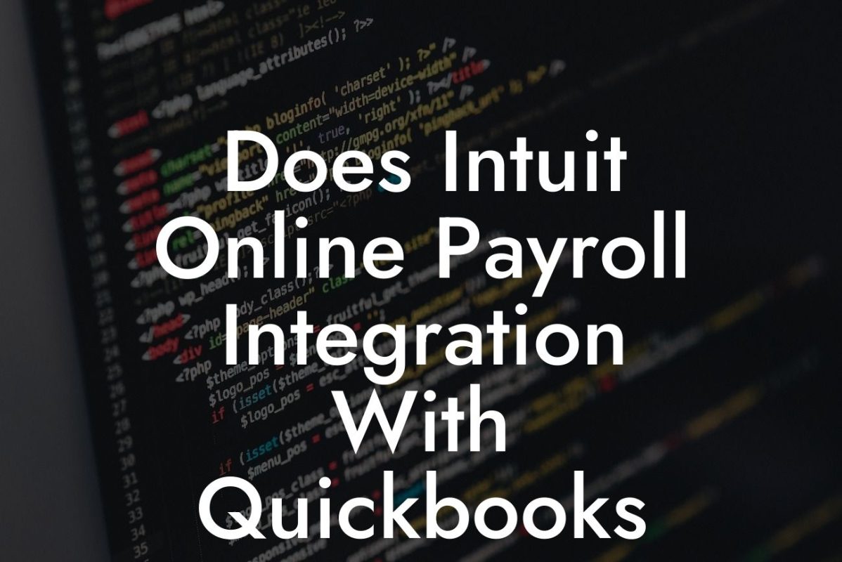 Does Intuit Online Payroll Integration With Quickbooks