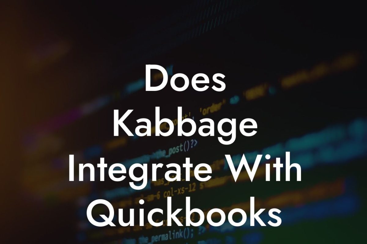 Does Kabbage Integrate With Quickbooks