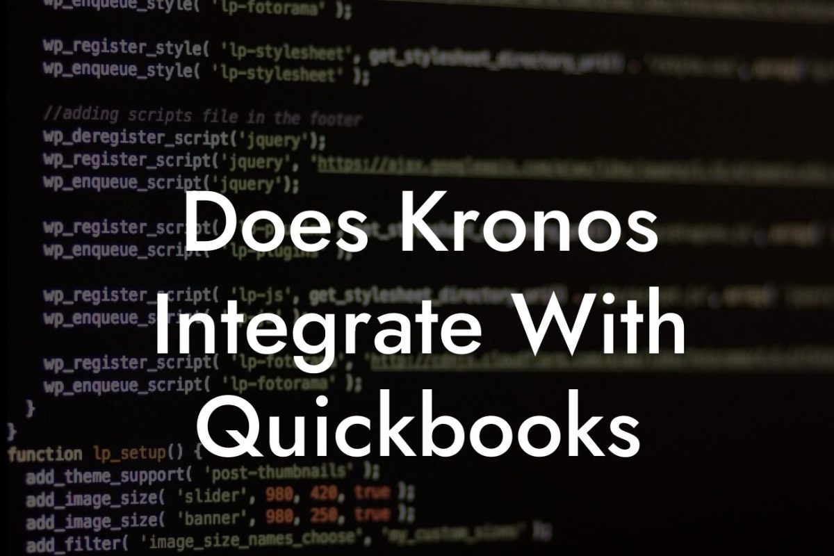 Does Kronos Integrate With Quickbooks