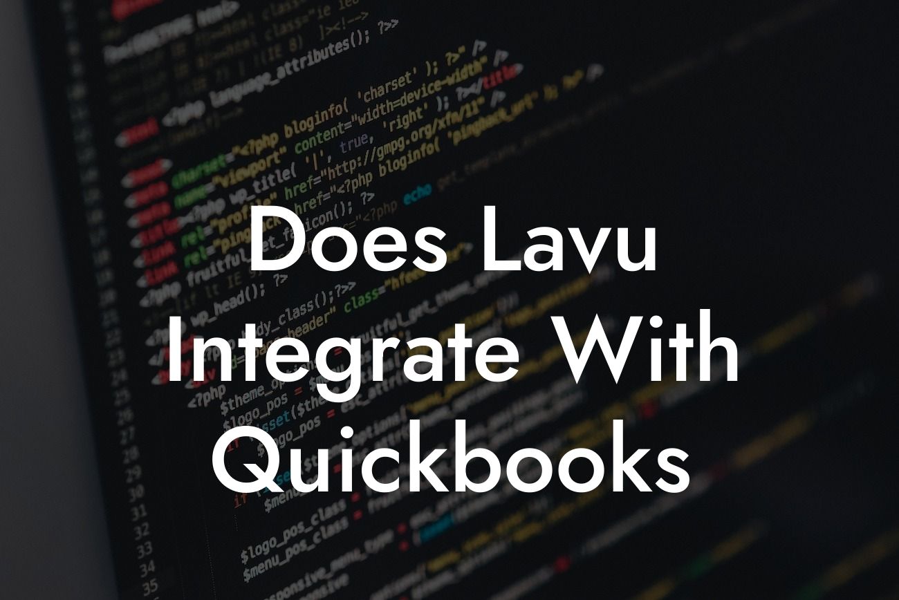 Does Lavu Integrate With Quickbooks