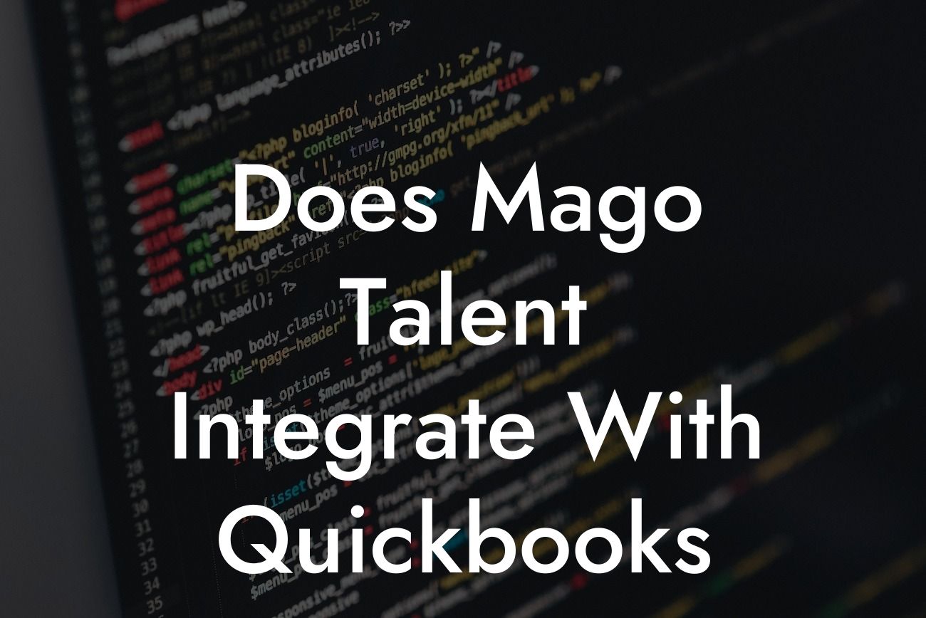 Does Mago Talent Integrate With Quickbooks