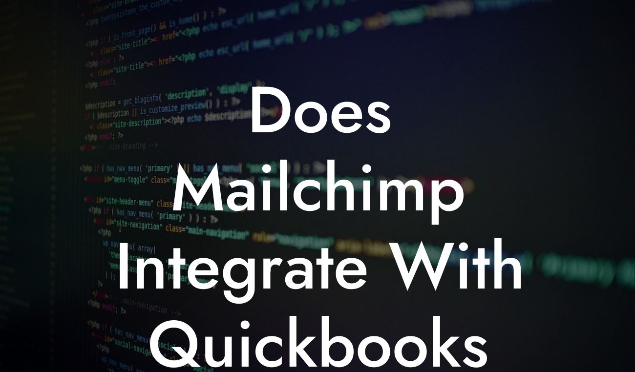 Does Mailchimp Integrate With Quickbooks