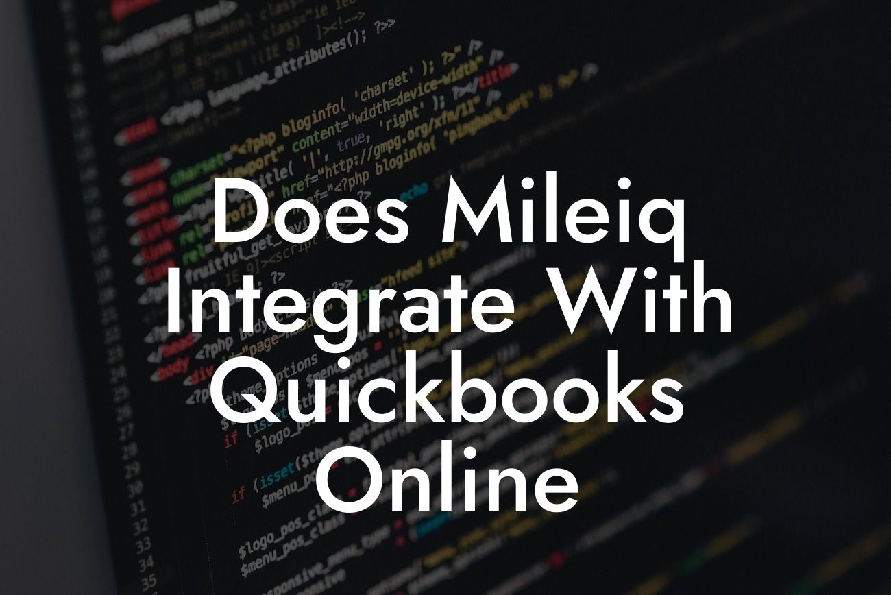 Does Mileiq Integrate With Quickbooks Online