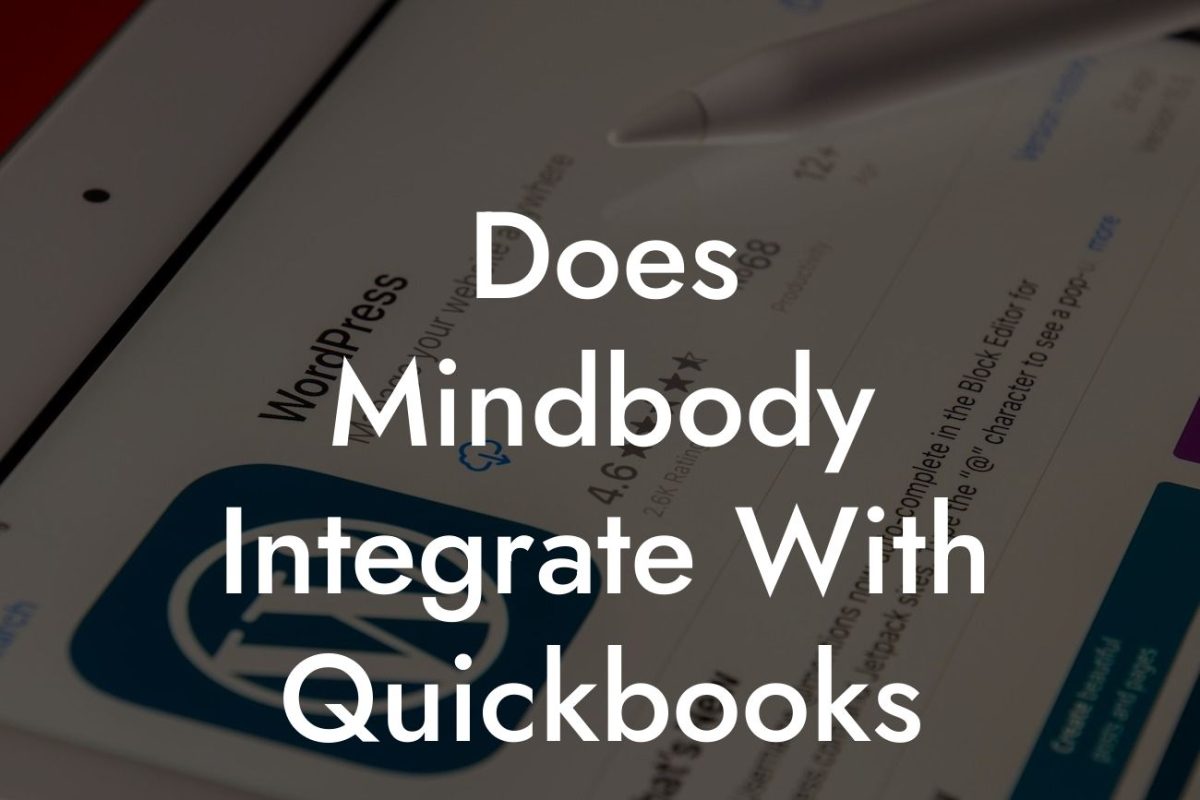 Does Mindbody Integrate With Quickbooks