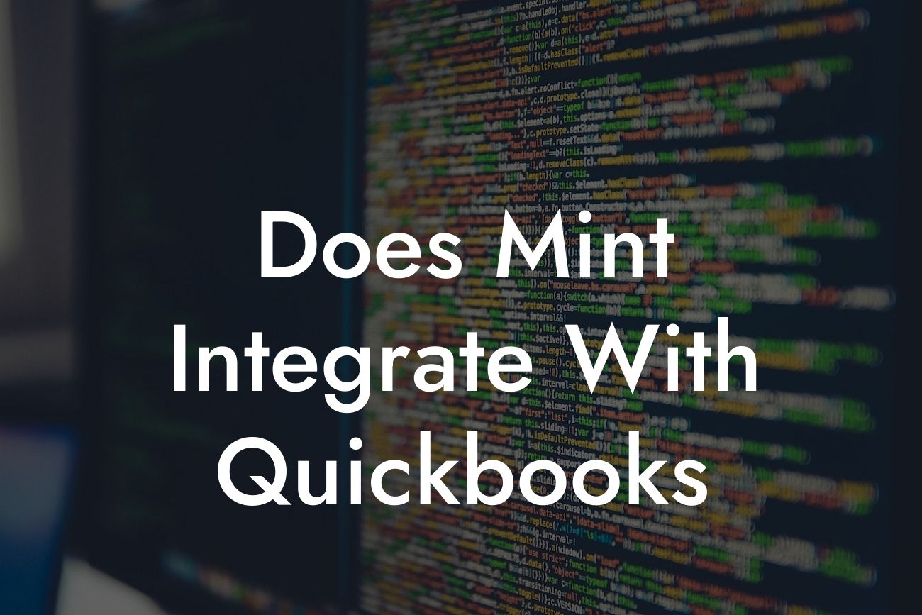 Does Mint Integrate With Quickbooks