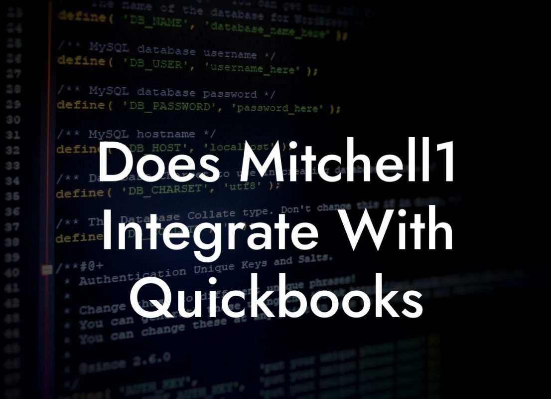 Does Mitchell1 Integrate With Quickbooks