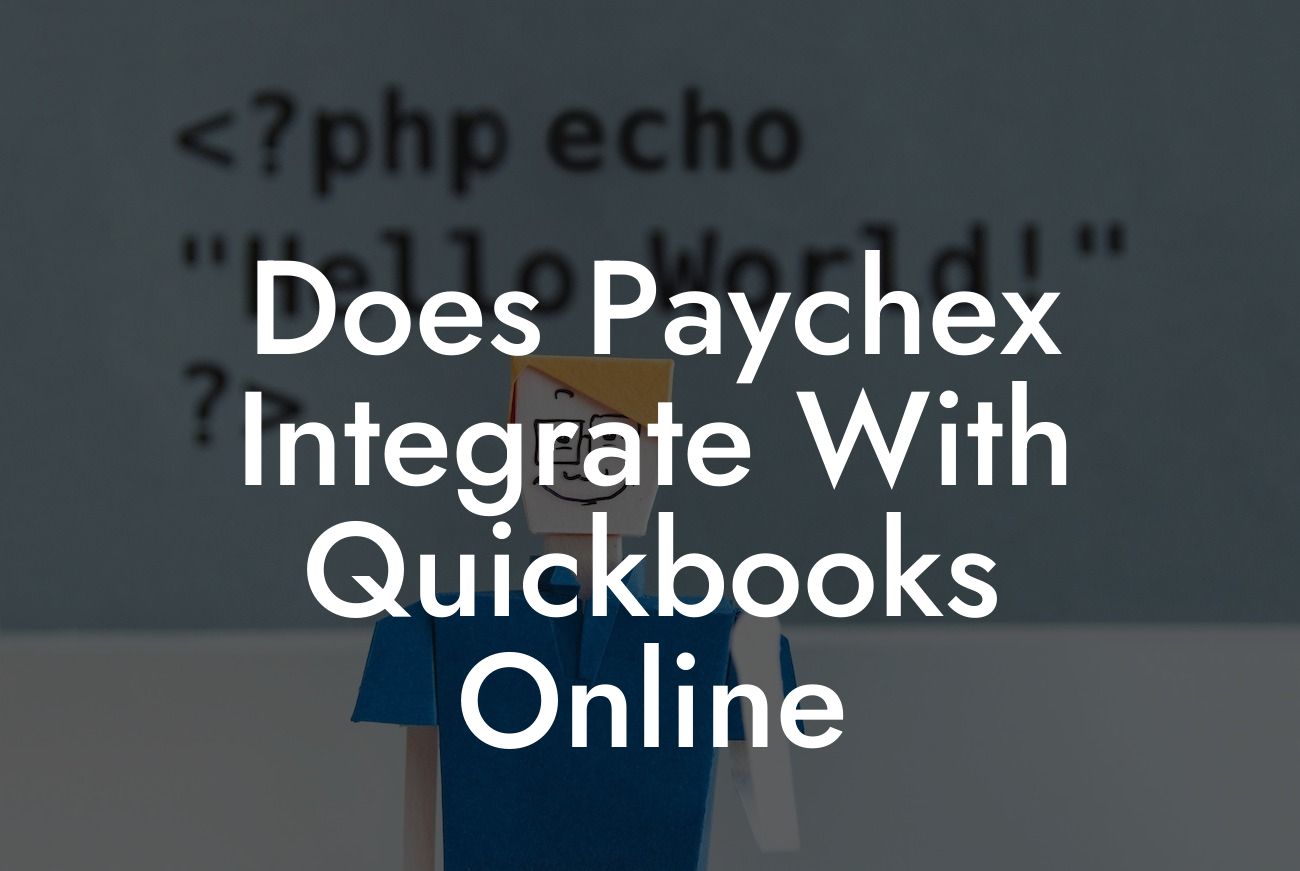 Does Paychex Integrate With Quickbooks Online