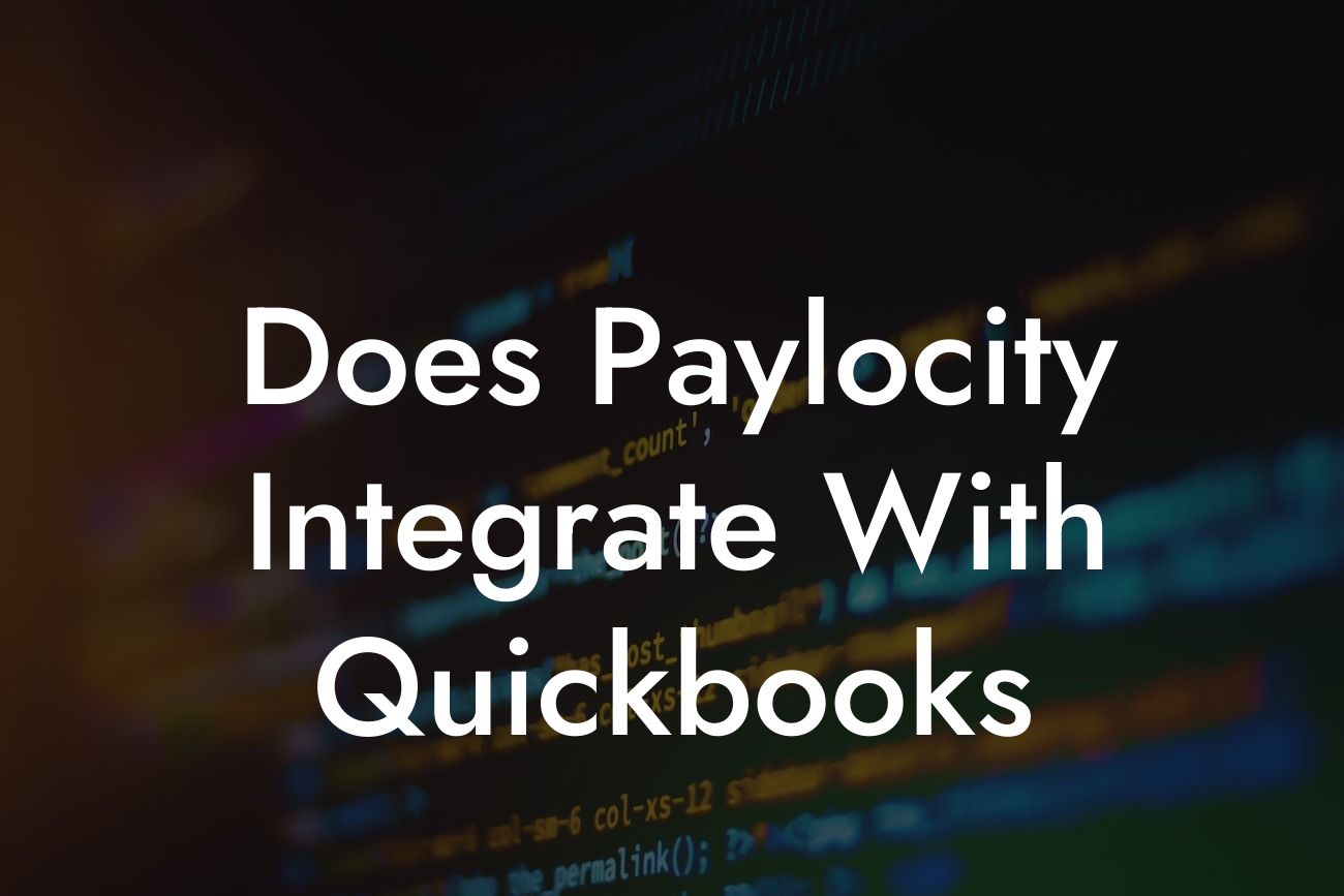 Does Paylocity Integrate With Quickbooks