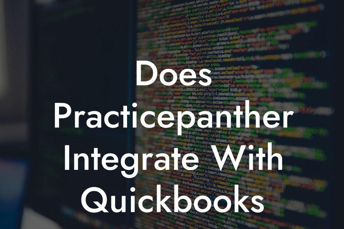 Does Practicepanther Integrate With Quickbooks