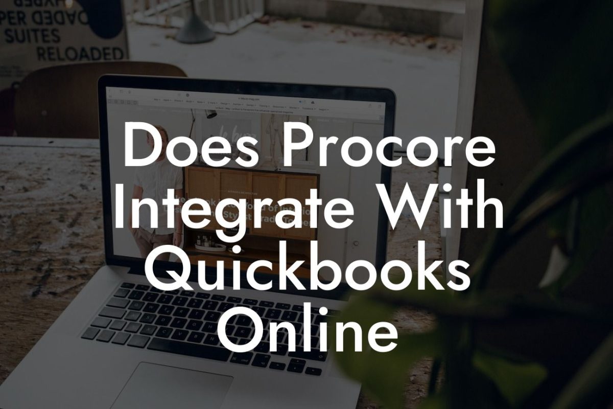 Does Procore Integrate With Quickbooks Online