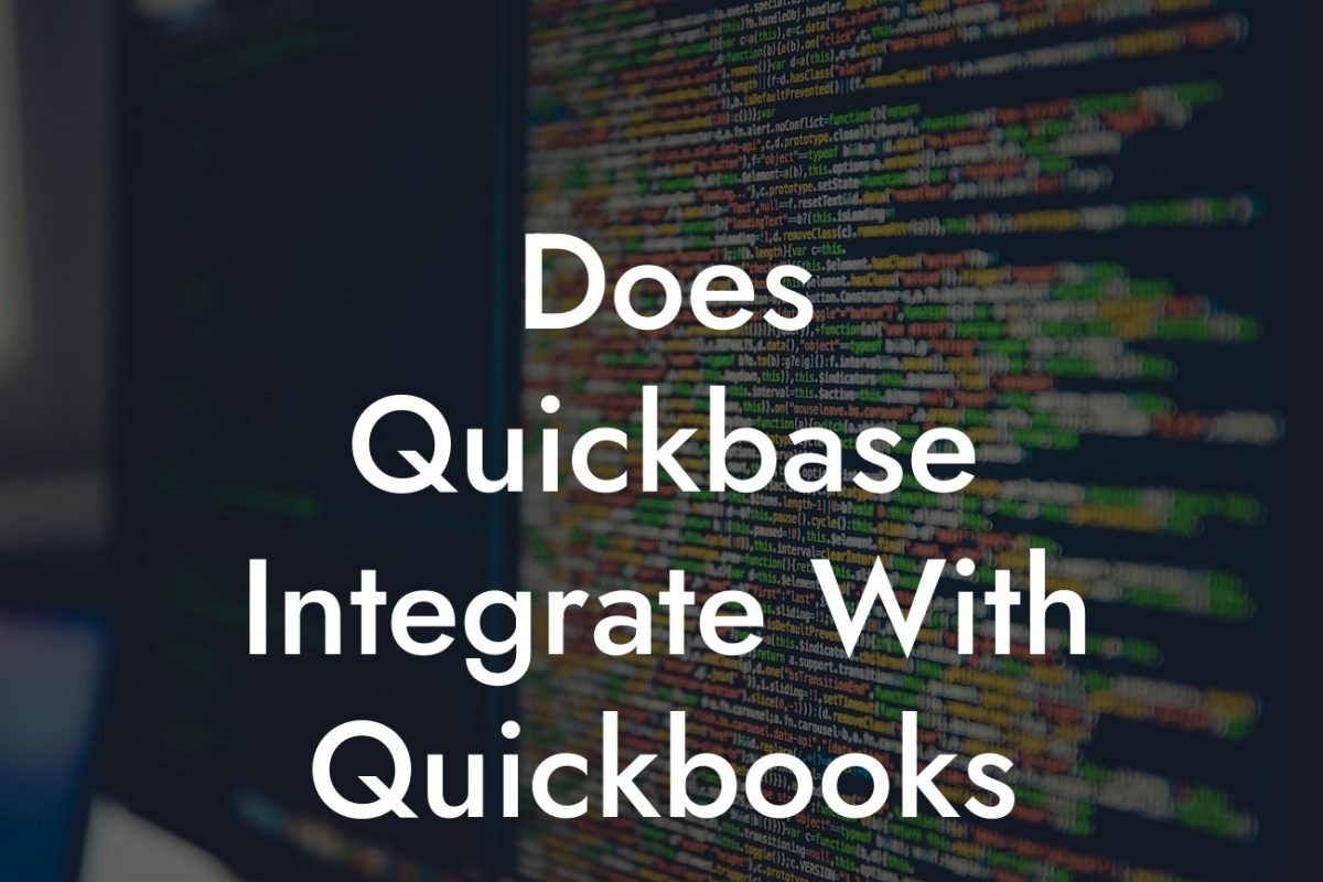 Does Quickbase Integrate With Quickbooks