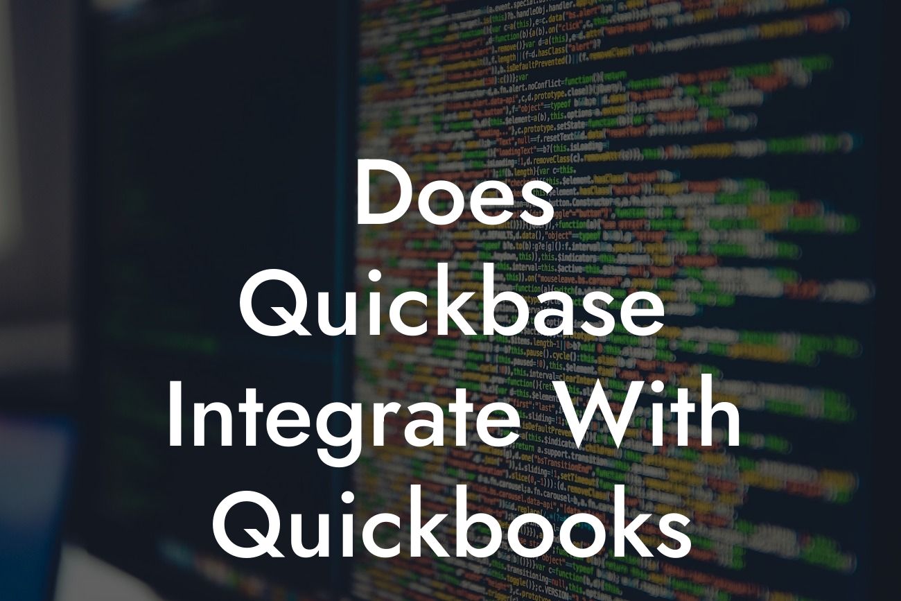 Does Quickbase Integrate With Quickbooks