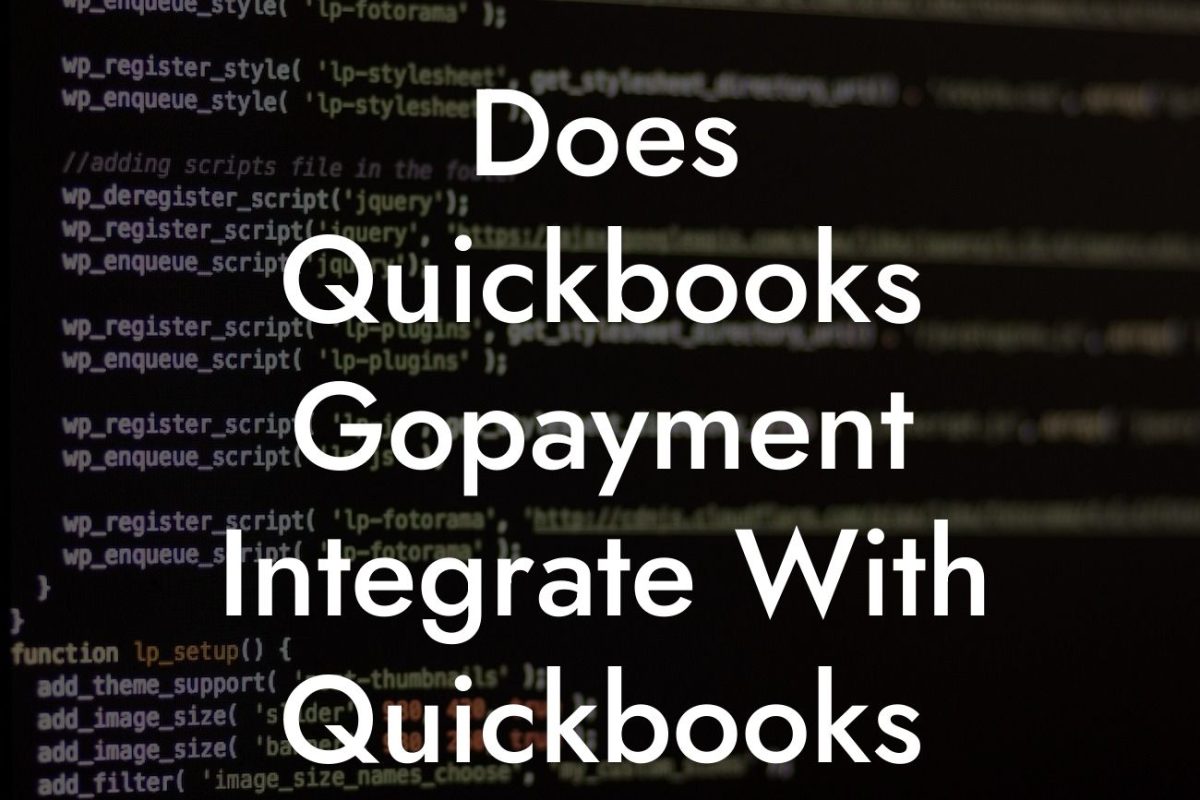 Does Quickbooks Gopayment Integrate With Quickbooks Self Employed