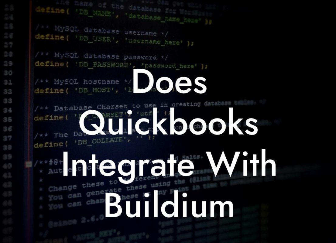 Does Quickbooks Integrate With Buildium