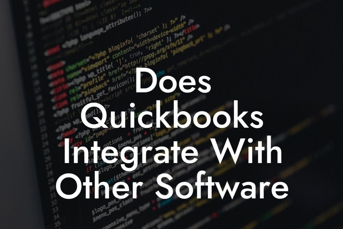 Does Quickbooks Integrate With Other Software