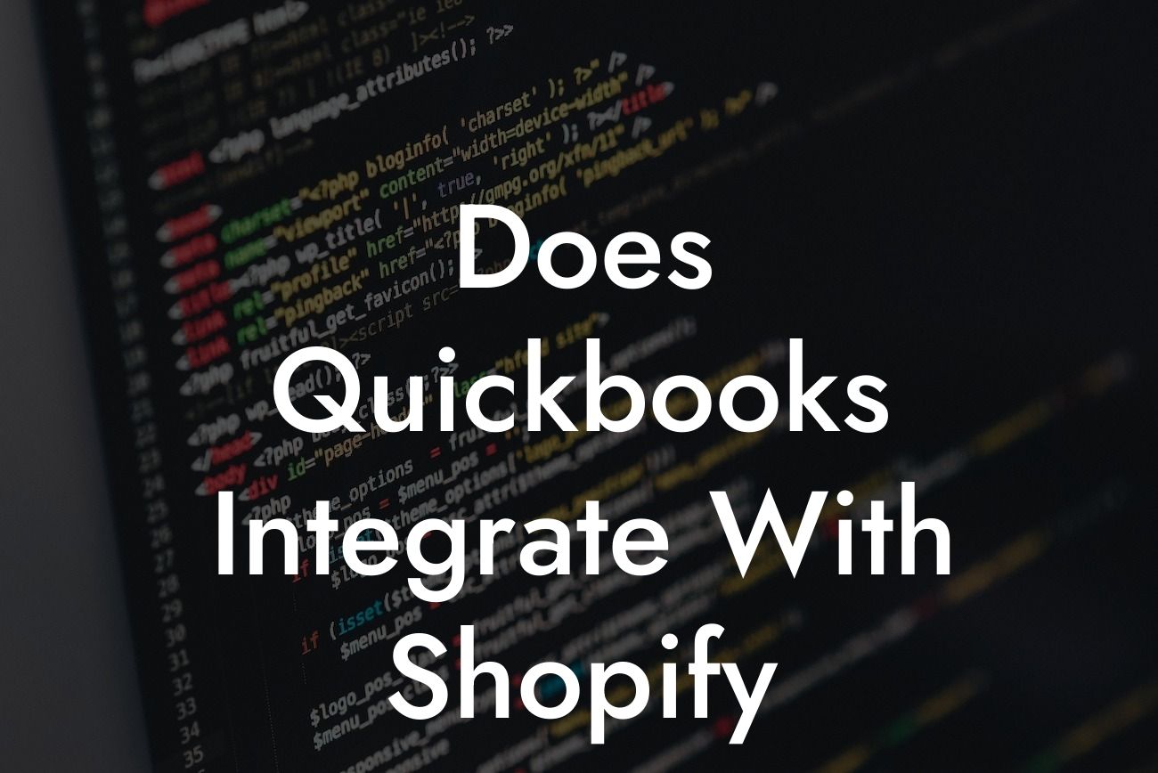 Does Quickbooks Integrate With Shopify