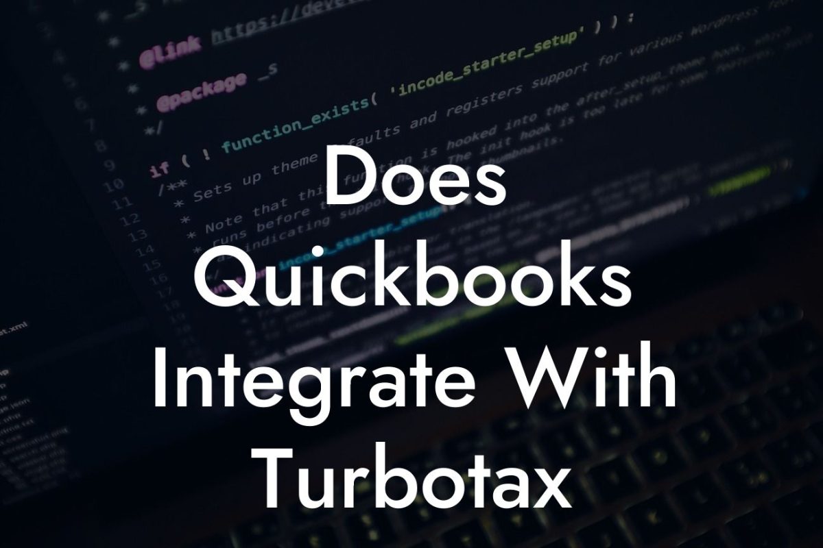 Does Quickbooks Integrate With Turbotax