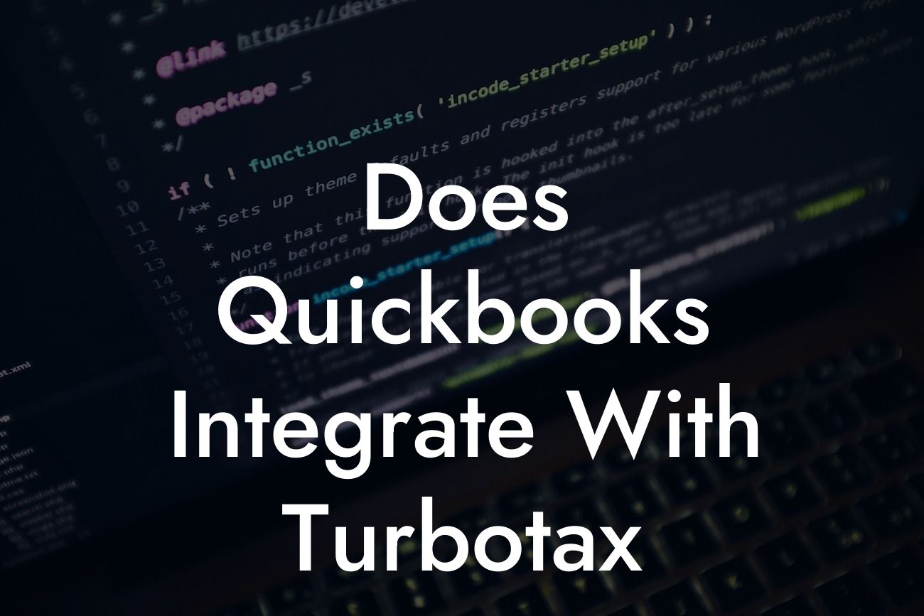 Does Quickbooks Integrate With Turbotax