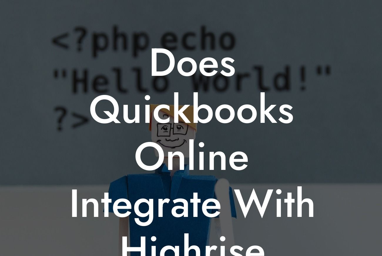 Does Quickbooks Online Integrate With Highrise