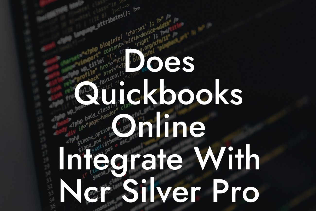 Does Quickbooks Online Integrate With Ncr Silver Pro