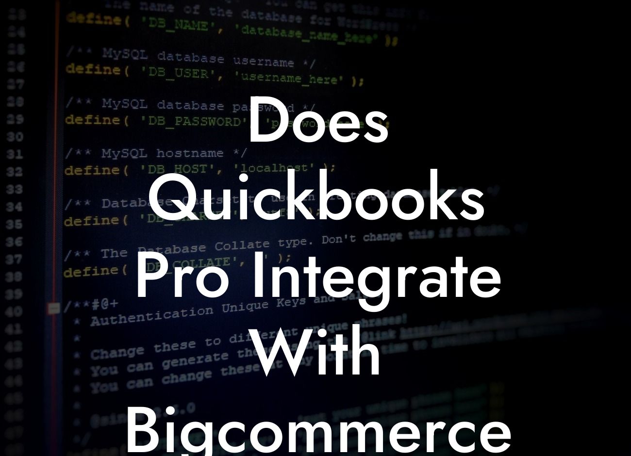Does Quickbooks Pro Integrate With Bigcommerce