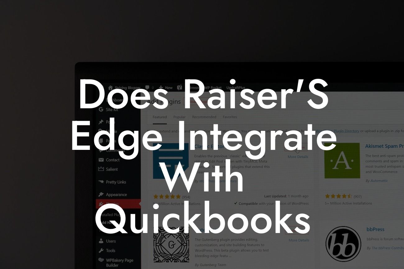 Does Raiser'S Edge Integrate With Quickbooks