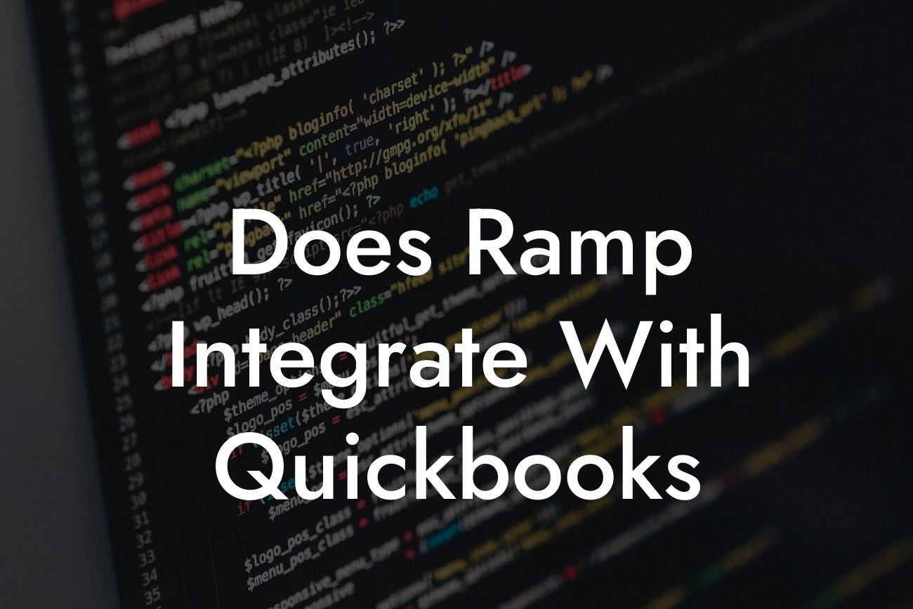 Does Ramp Integrate With Quickbooks