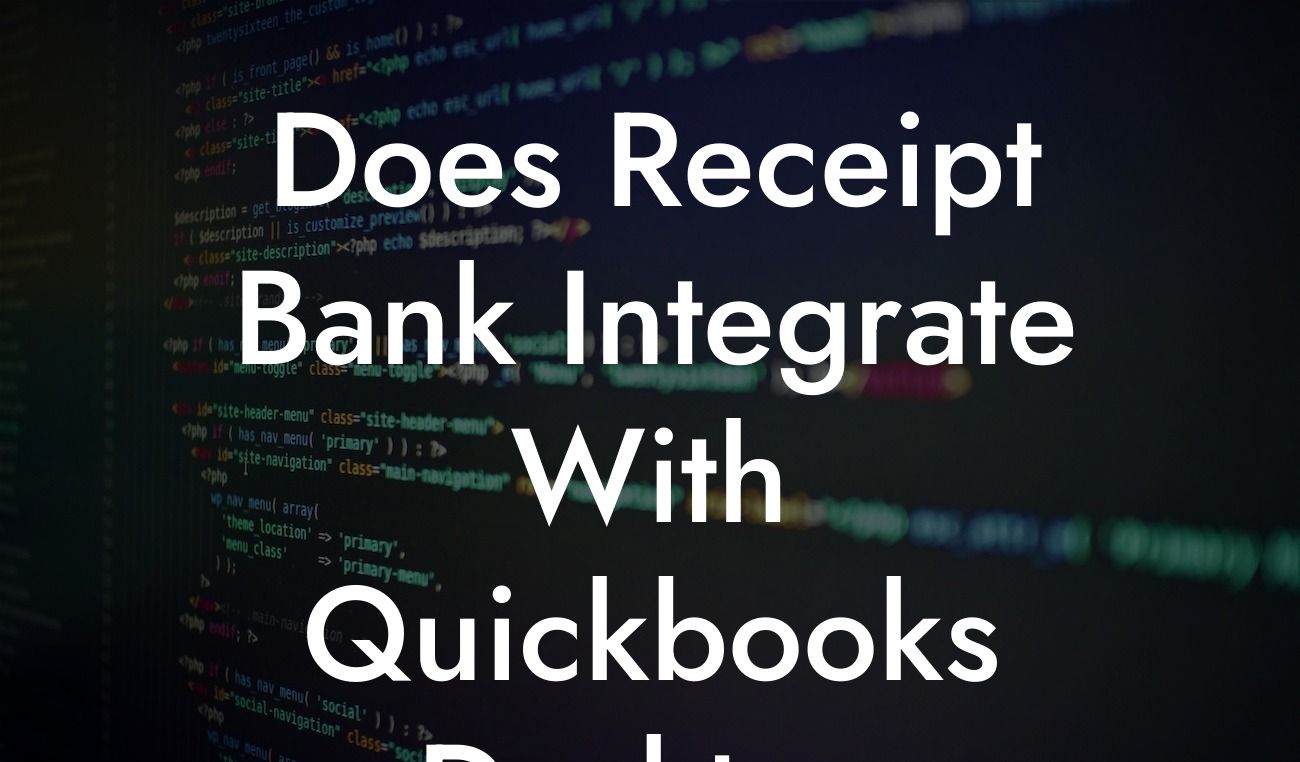 Does Receipt Bank Integrate With Quickbooks Desktop