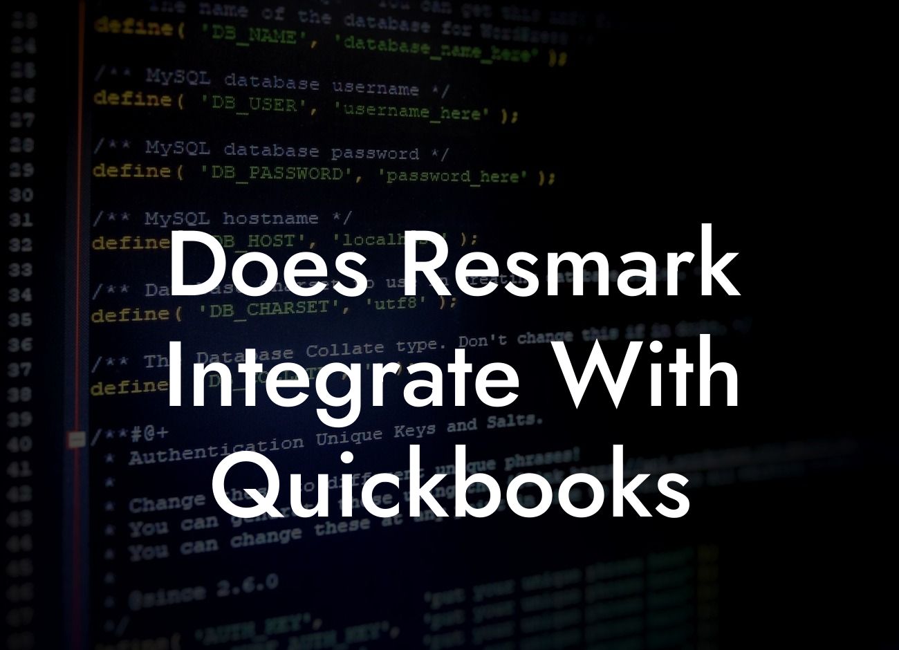 Does Resmark Integrate With Quickbooks