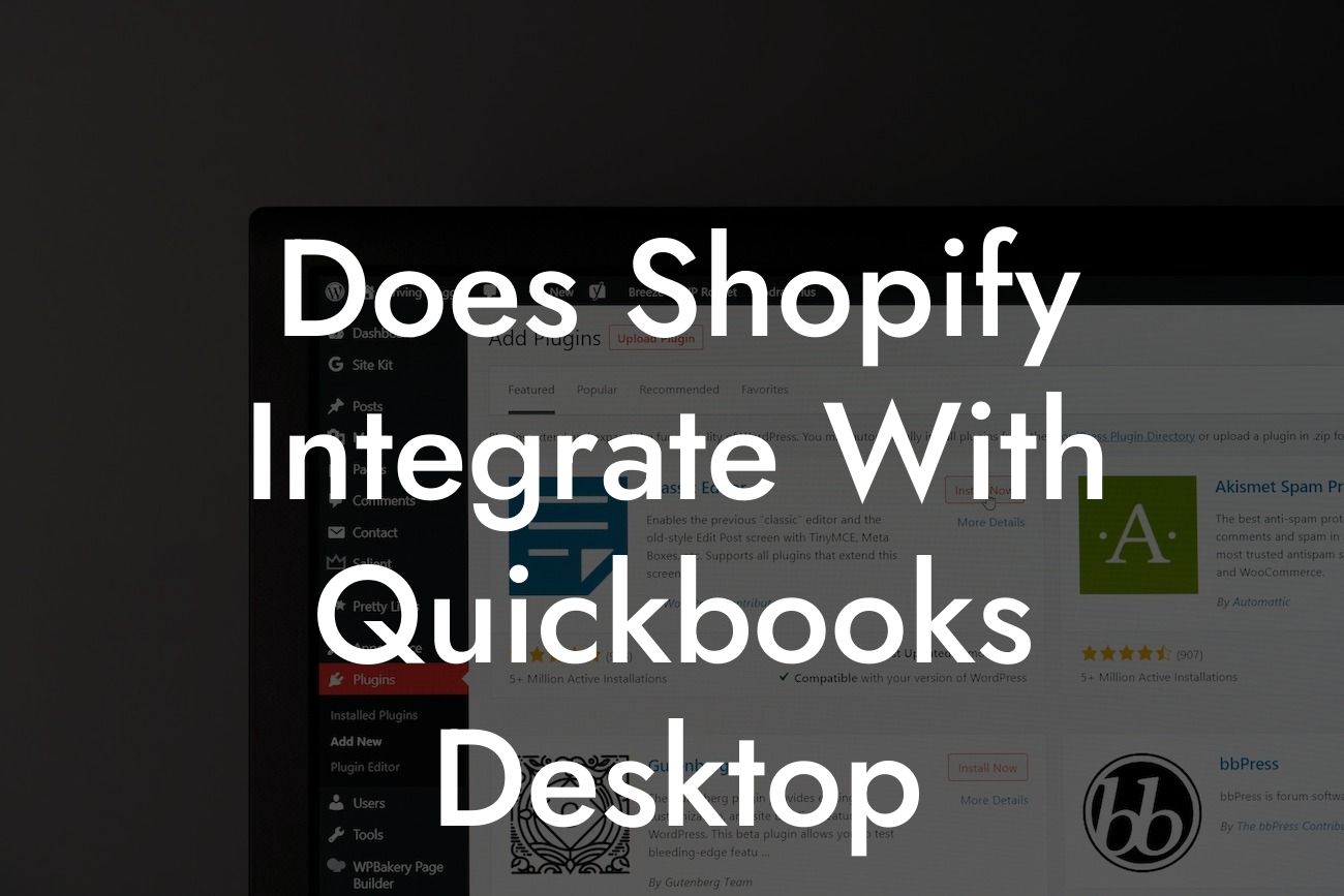 Does Shopify Integrate With Quickbooks Desktop