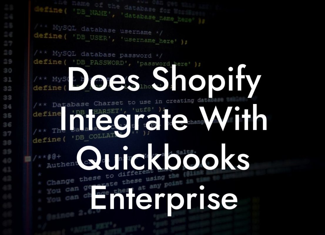 Does Shopify Integrate With Quickbooks Enterprise