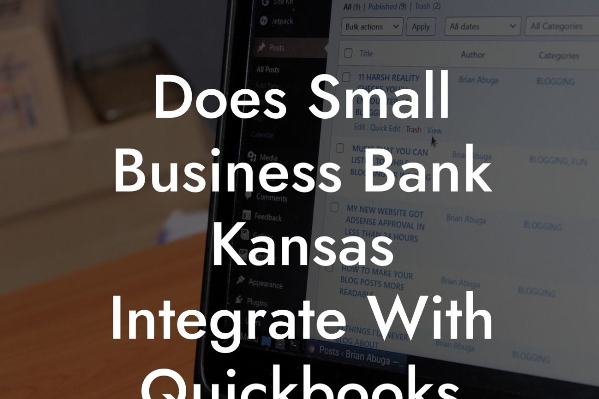 Does Small Business Bank Kansas Integrate With Quickbooks