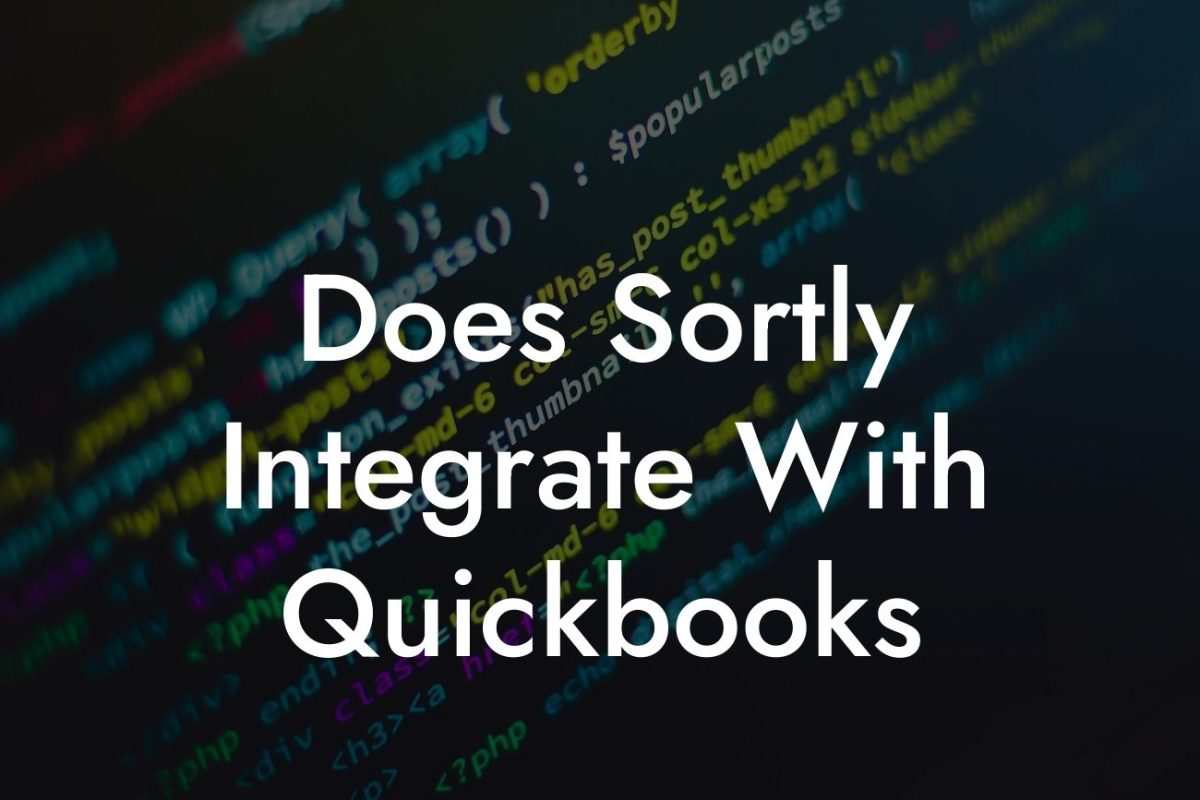 Does Sortly Integrate With Quickbooks