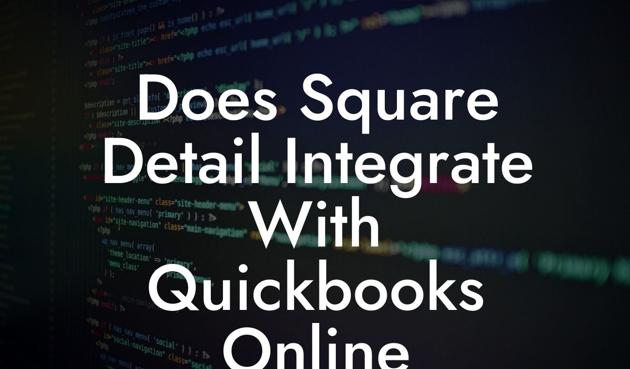 Does Square Detail Integrate With Quickbooks Online