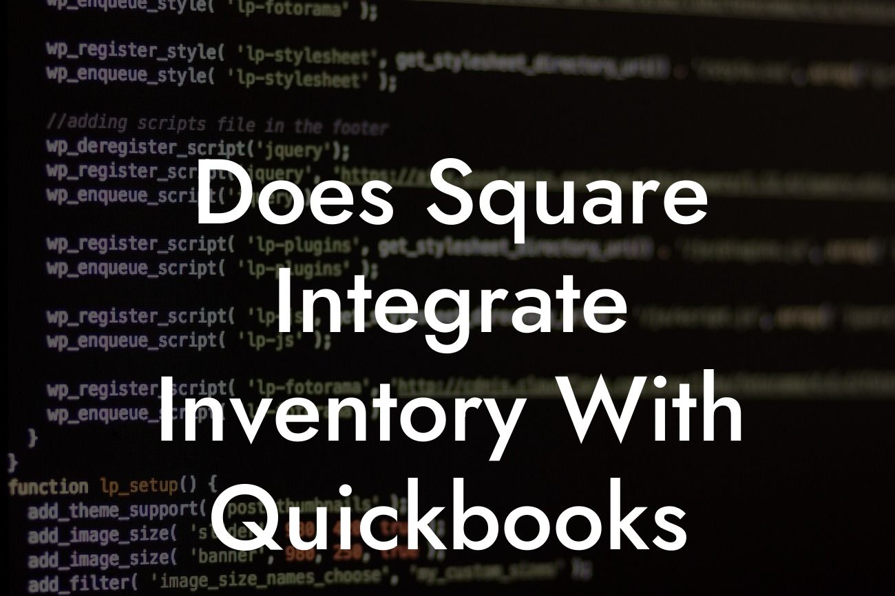 Does Square Integrate Inventory With Quickbooks