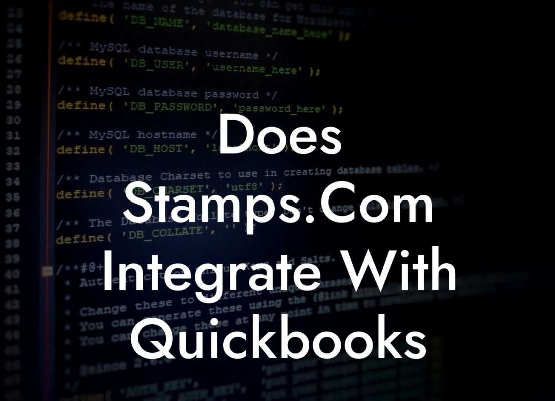 Does Stamps.Com Integrate With Quickbooks