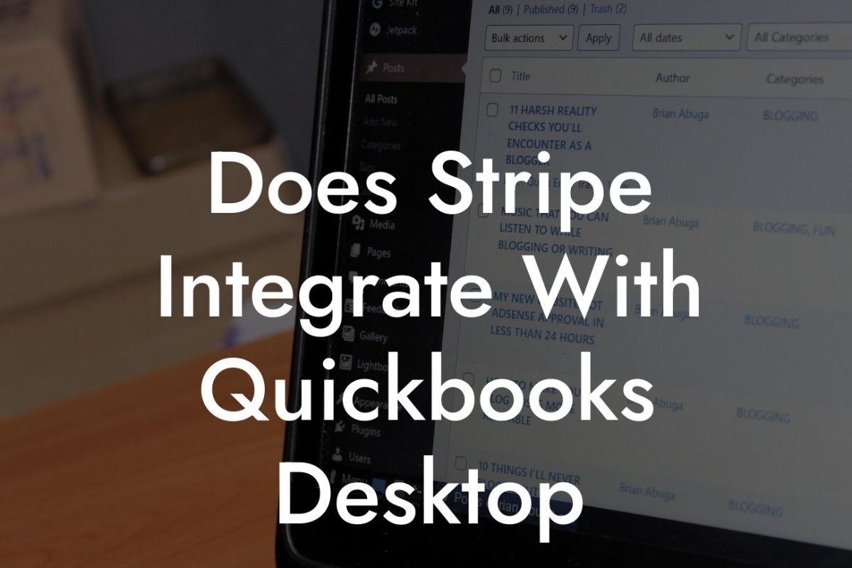 Does Stripe Integrate With Quickbooks Desktop