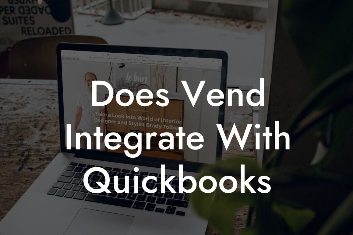 Does Vend Integrate With Quickbooks