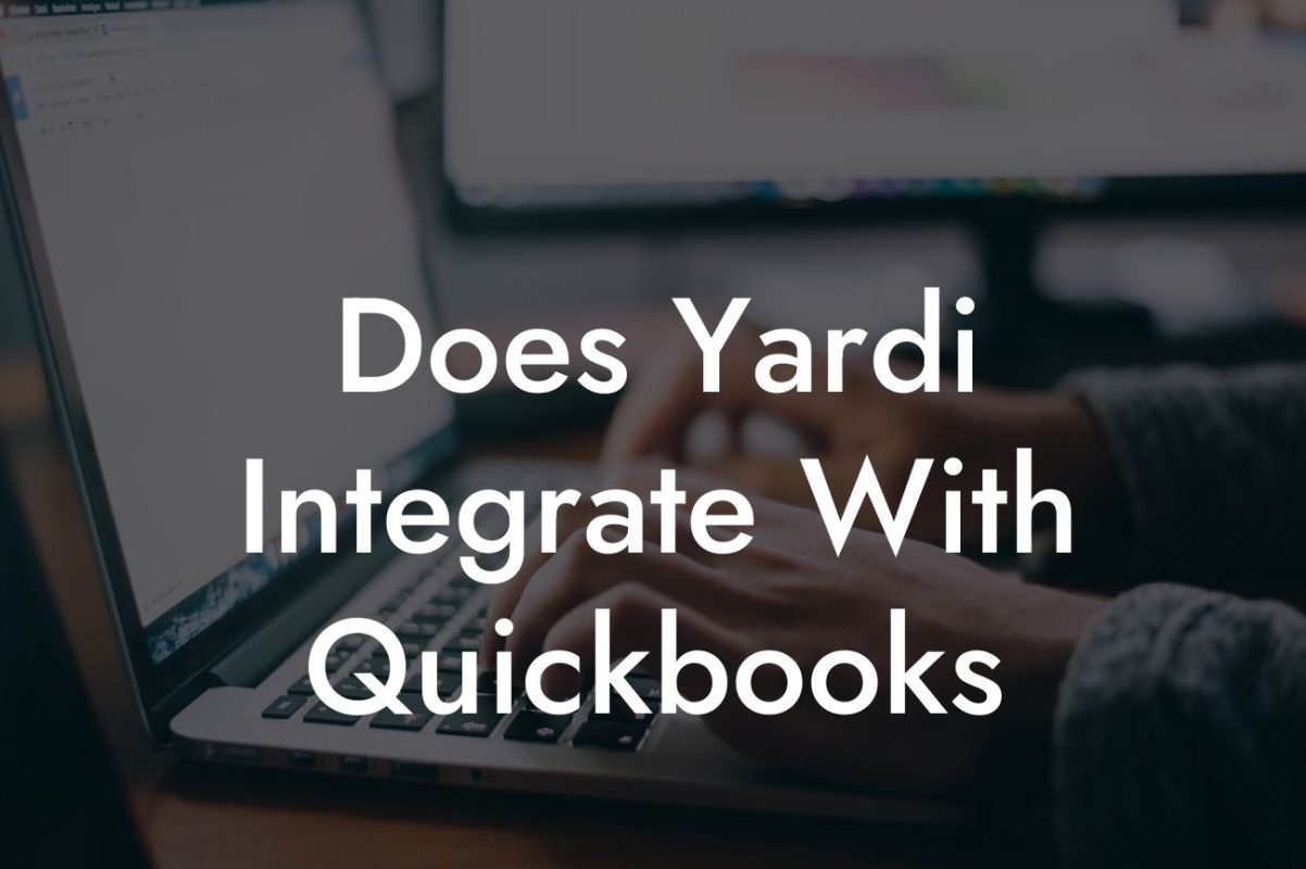 Does Yardi Integrate With Quickbooks