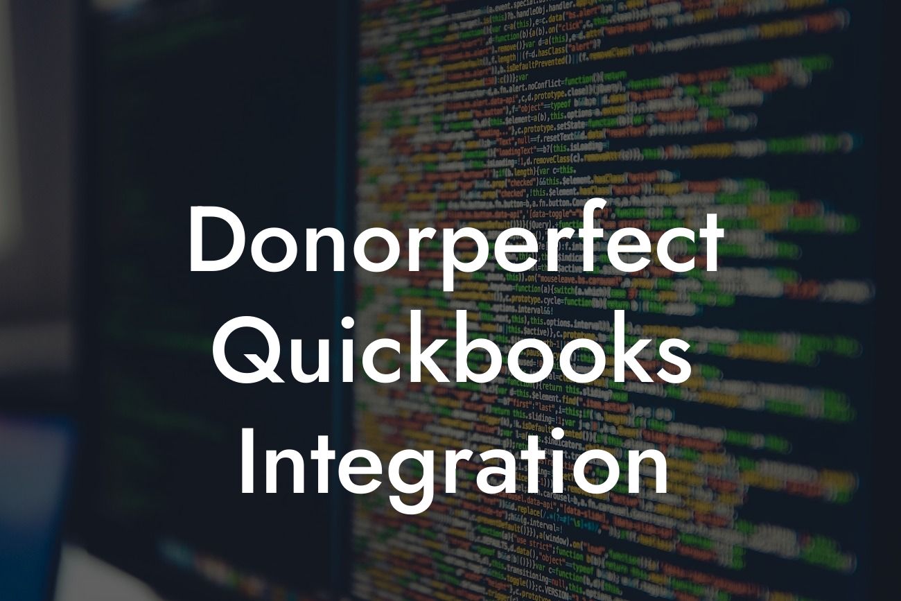 Donorperfect Quickbooks Integration