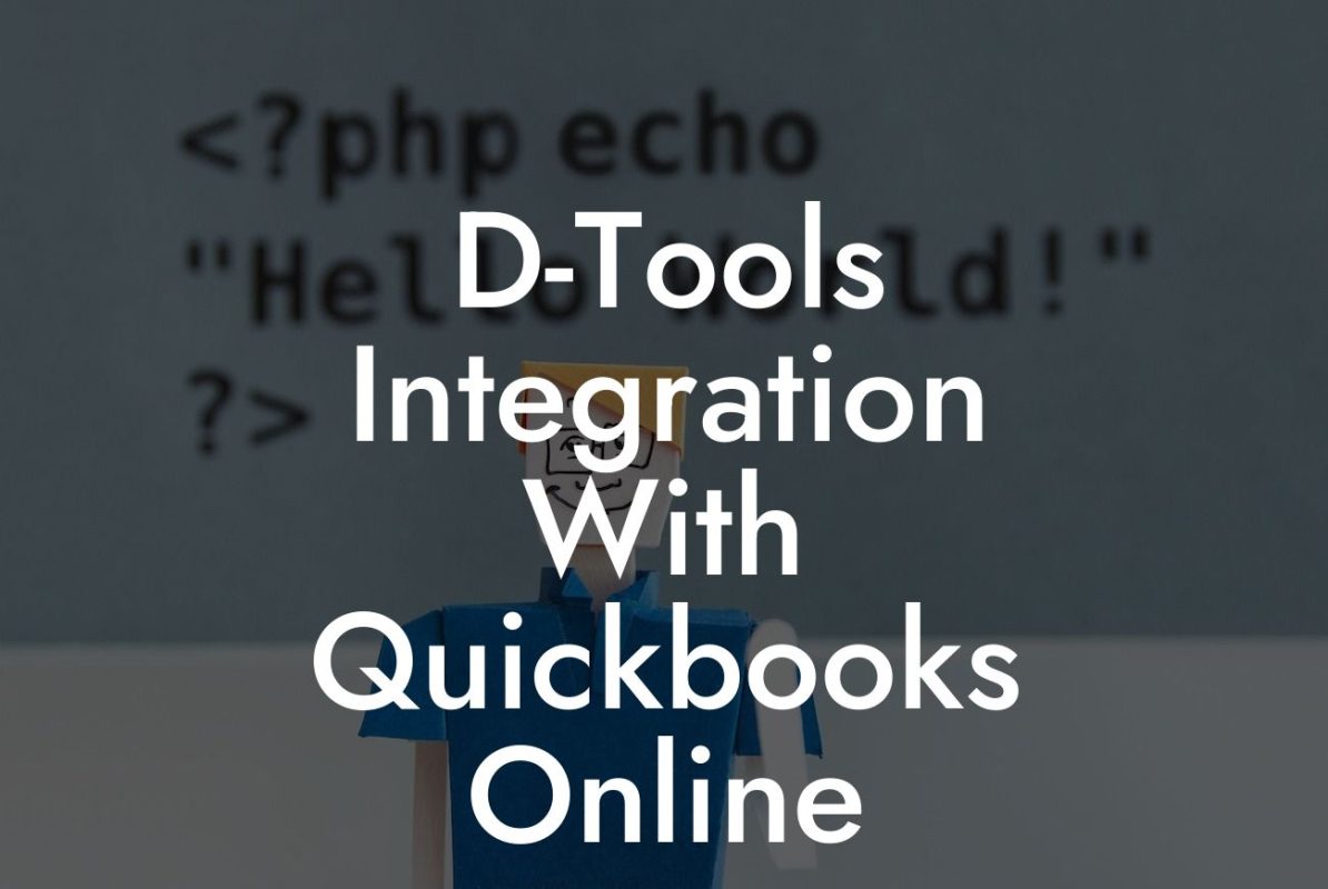 D-Tools Integration With Quickbooks Online