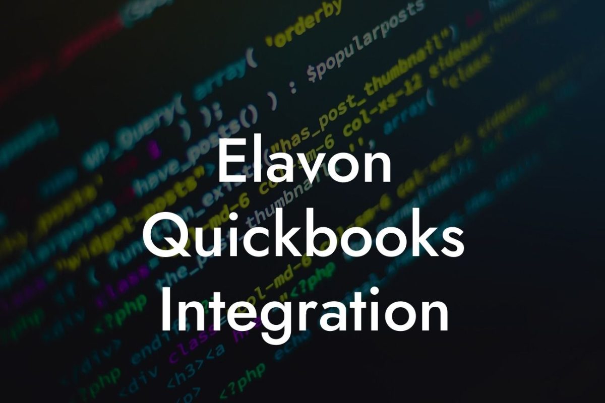 Elavon Quickbooks Integration