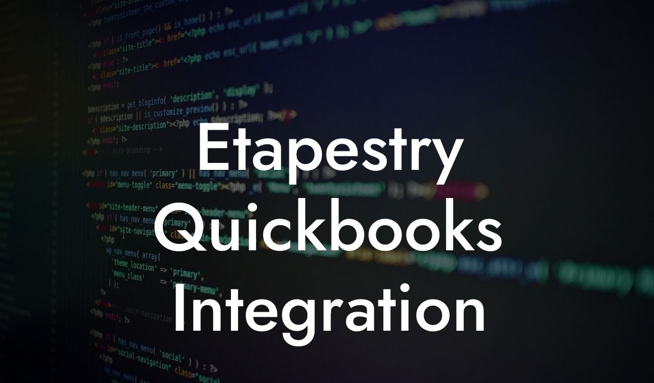 Etapestry Quickbooks Integration