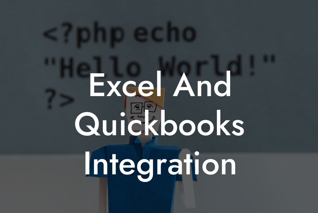 Excel And Quickbooks Integration