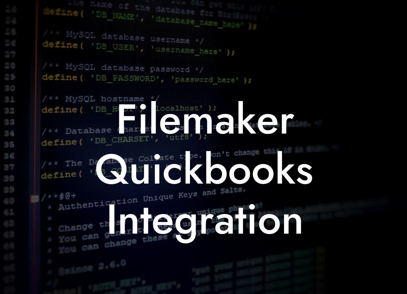 Filemaker Quickbooks Integration