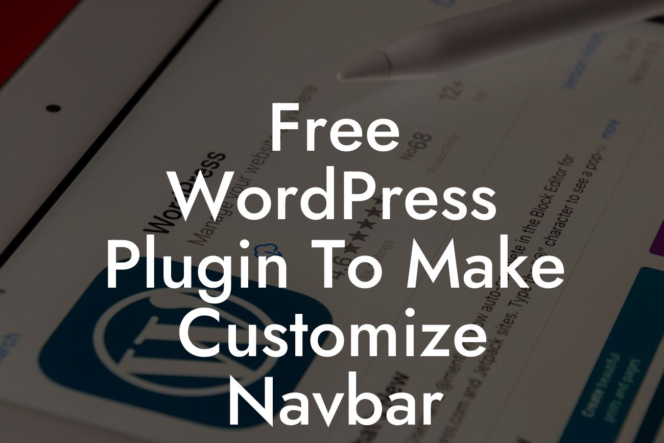 Free WordPress Plugin To Make Customize Navbar