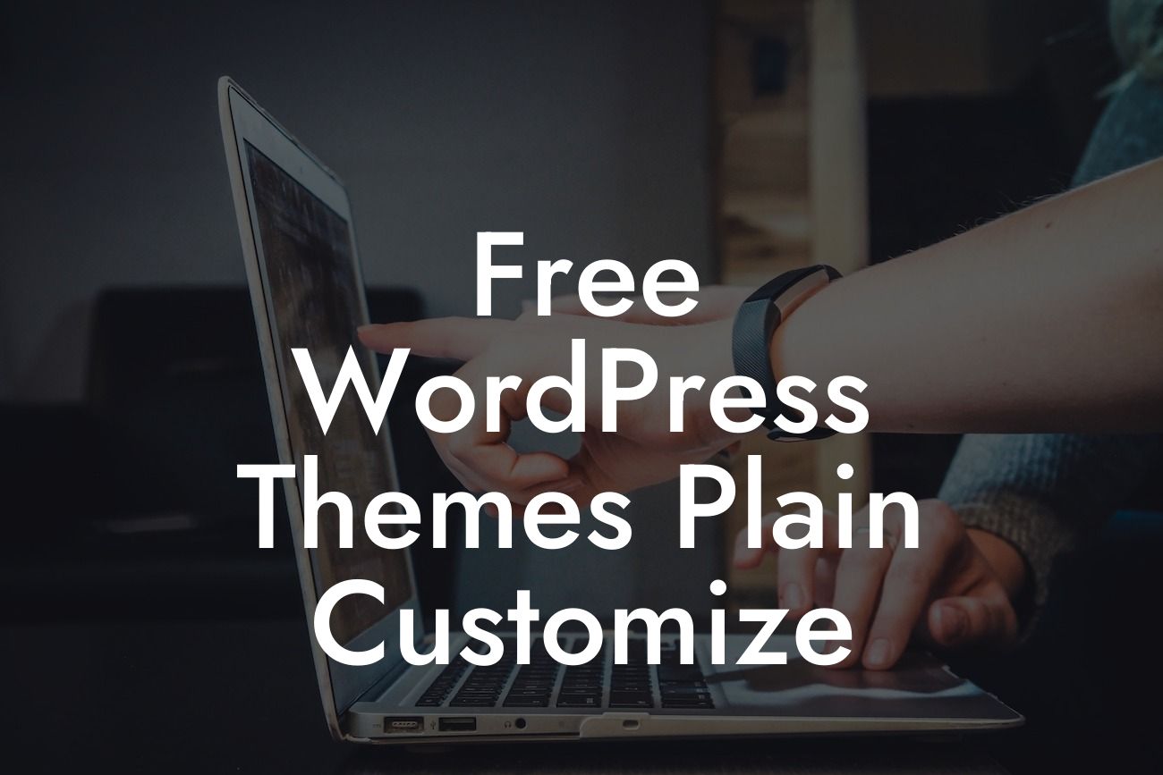 Free WordPress Themes Plain Customize