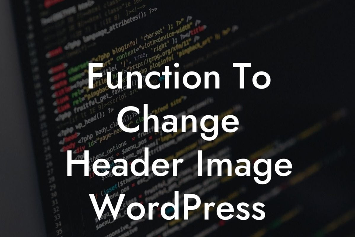 Function To Change Header Image WordPress